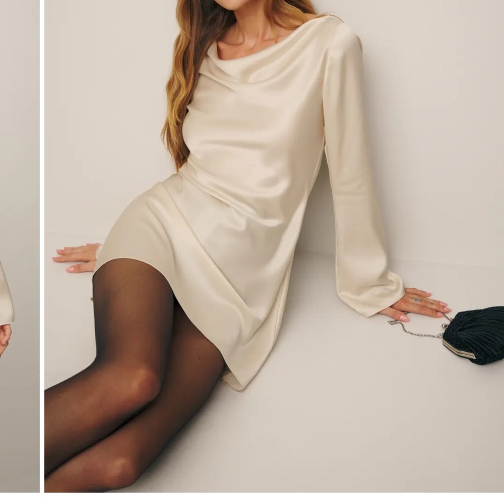 Reformation Almond Pike Satin Dress - Picture 4 of 5